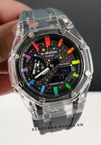 G-SHOCK GA-2100AP - Hyper Color Grey Skeleton