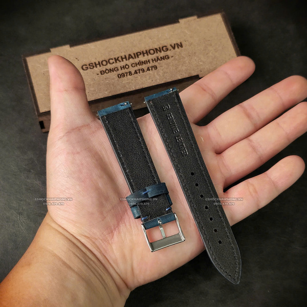 Dây Crazy Horse - Màu Xanh Navy - Size 18mm/ 20mm/ 22mm