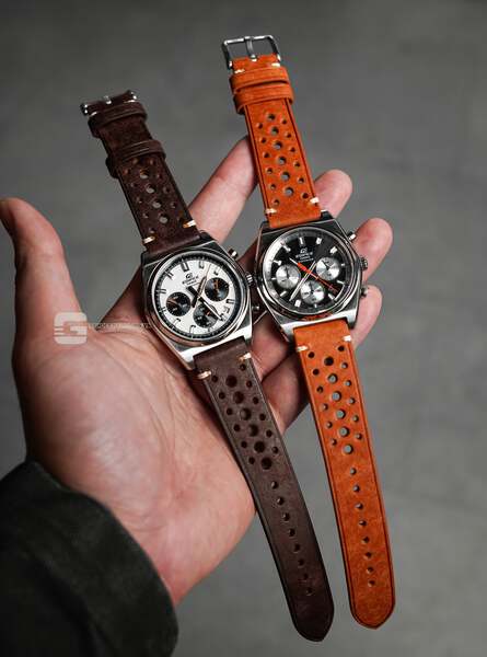 CASIO EDIFICE EFB-730D-1A ( lên dây da đục lỗ ) 