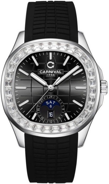 Đồng hồ nam Carnival - Nam 8113G2-VT-DCS-D - Viền đá - Kính Saphire - Automatic