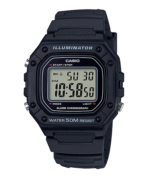 Đồng hồ Nam Chính hãng CASIO W-218H-1A - Pin 10 năm