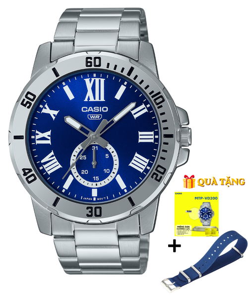 CASIO MTP-VD200D-2B - QUÀ TẶNG TRỊ GIÁ 600K