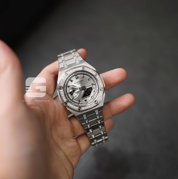 G-SHOCK GA-2100AP - SLIVER OUT X FULL METAL CASE