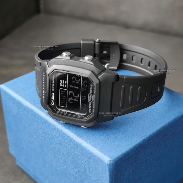Đồng hồ Nam Chính hãng CASIO W-800H-1B - Pin 10 năm