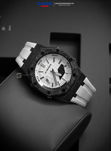 GA-2100AP - CARBON OFFSHORE BLACK & WHITE