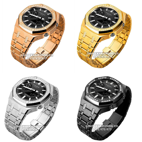 Bộ vỏ thép nạm đá - Kích vào sản phẩm chọn màu ( Bạc , Đen, Vàng , Rose Gold )