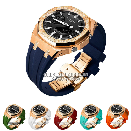 Bộ vỏ Rose Gold nạm đá - ( Kích vào sản phẩm chọn màu dây )
