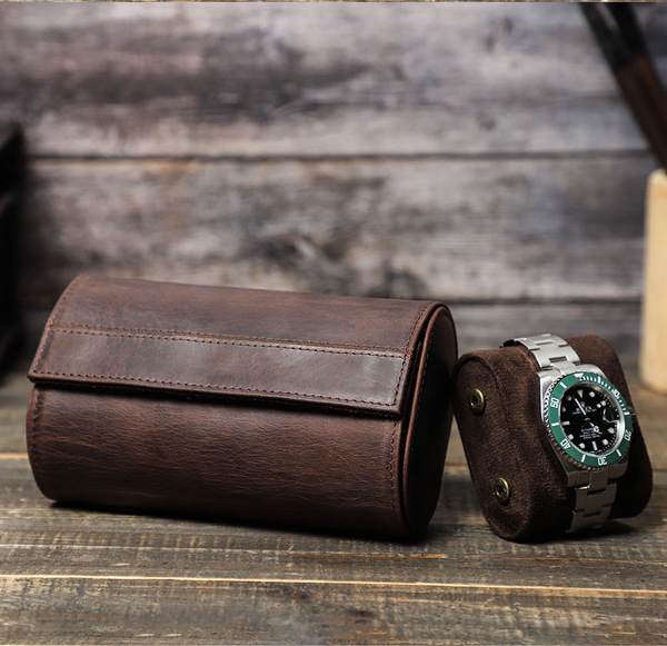 Hộp đựng đồng hồ đôi  - Da xịn Crazy Horse  cao cấp