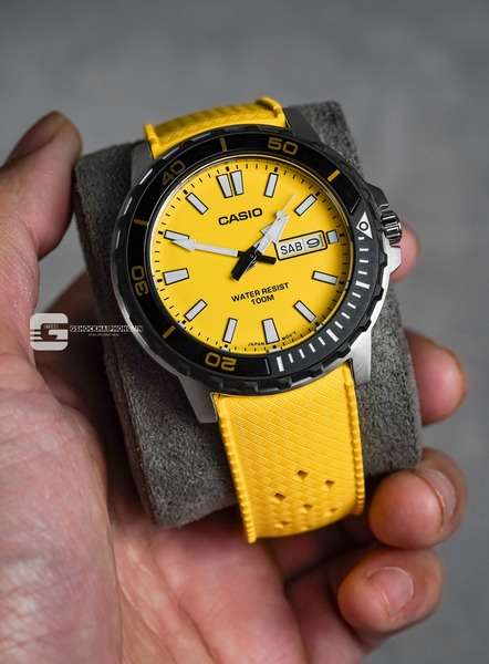 Casio  MTD-125D-9A  ( Lên dây cao su Flo Cao Cấp )