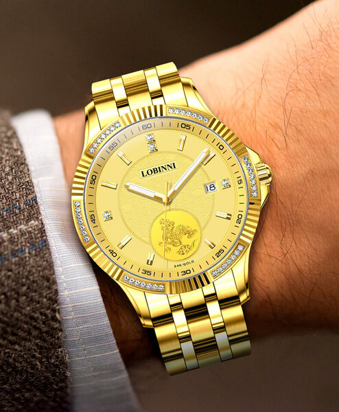 Đồng hồ nam chính hãng LOBINNI L19005-1 (Mạ vàng 24k)
