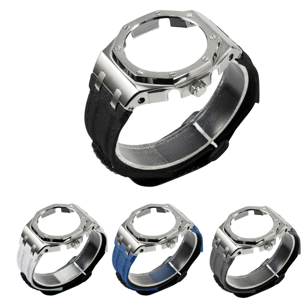 Bộ Vỏ GA-2100AP gen 4 ( có núm) Silver - Dây Velcro