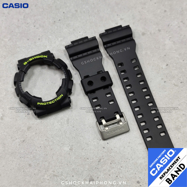 Bộ vỏ GA-100/110/120/140 - Full black chữ xanh lá