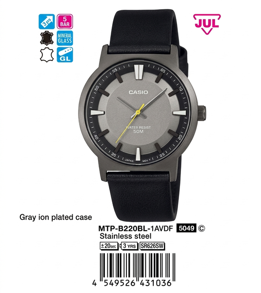 CASIO MTP-B220BL-1A QUÀ TẶNG TRỊ GIÁ 600K 