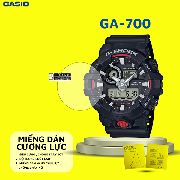 COMBO 2 Miếng dán màn hình Nano cao cấp chống trầy xước CASIO G-SHOCK GA-700