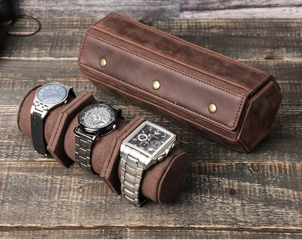 Hộp đựng đồng hồ lục giác - Da xịn Crazy Horse cao cấp