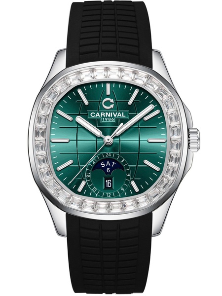 Đồng hồ nam Carnival - Nam 8113G2-VT-DCS-XL - Viền đá - Kính Saphire - Automatic