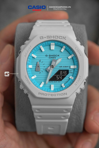 G-SHOCK GA-2100 - BLUE ICE X TEAK WOOD