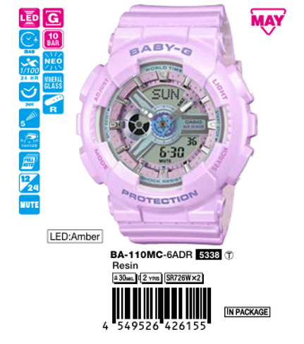 CASIO G-SHOCK-BA-110MC-6A