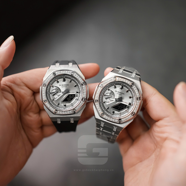 G-SHOCK GA-2100AP - SLIVER OUT X FULL METAL CASE