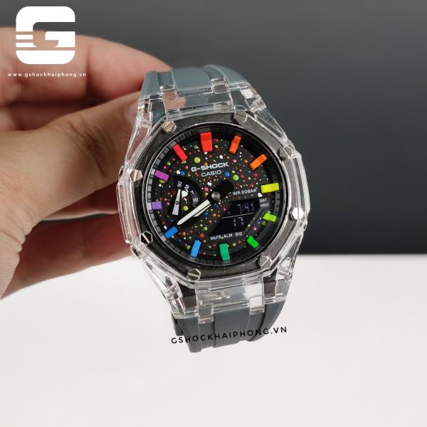 G-SHOCK GA-2100AP - Hyper Color Grey Skeleton