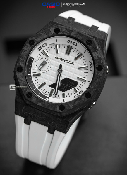 GA-2100AP - CARBON OFFSHORE BLACK & WHITE