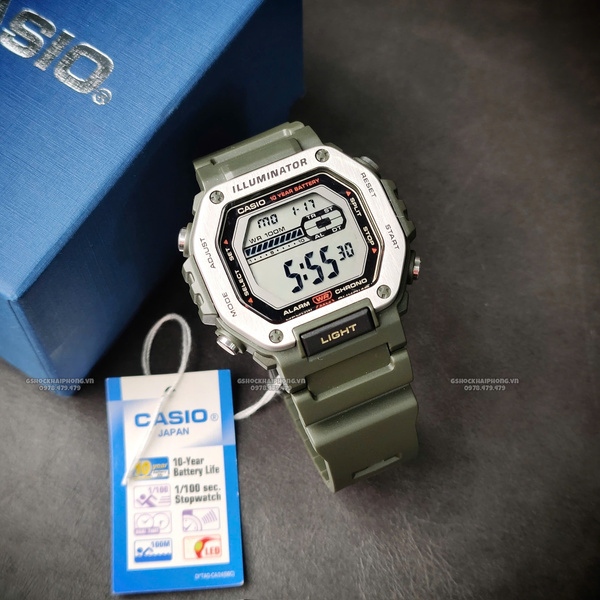 Đồng hồ Nam Chính hãng CASIO MWD-110H-3A - Pin 10 năm