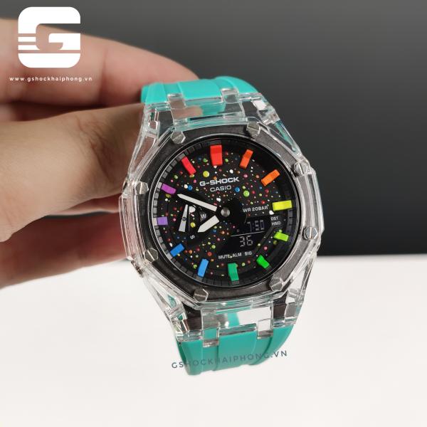 G-SHOCK GA-2100AP - Hyper Color Tiffany Skeleton