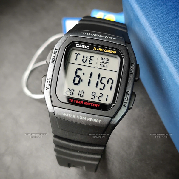 Đồng hồ Nam Chính hãng CASIO W-96H-1B - Pin 10 năm