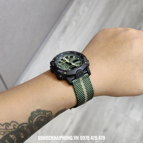 Dây vải thay thế cho G-Shock GA-2000 - Màu 4 ( có nãy khóa thông minh ) 