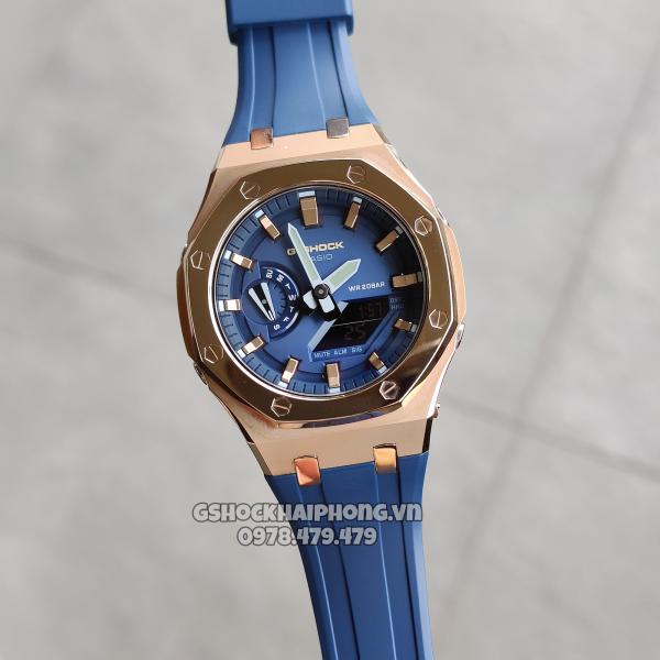 G-SHOCK GA-2100AP - LAYERS ROSE GOLD BLUE METALIC