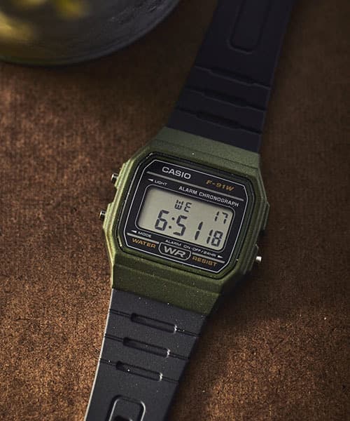 Đồng hồ Nam Chính hãng CASIO F-91WM-3A - Pin 10 năm