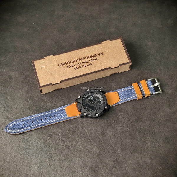 Dây da LEVIS - Màu Xanh Navy - Size 20/22/24mm