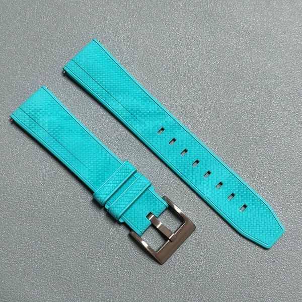 Dây cao su Fluororubber cao cấp - size 20mm/ 22mm-Màu Xanh Ngọc