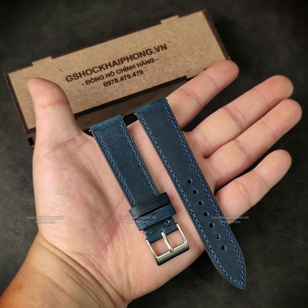 Dây Crazy Horse - Màu Xanh Navy - Size 18mm/ 20mm/ 22mm