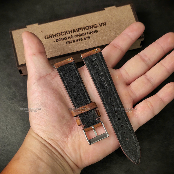 Dây Crazy Horse - Màu Nâu - Size 18mm/ 20mm/ 22mm