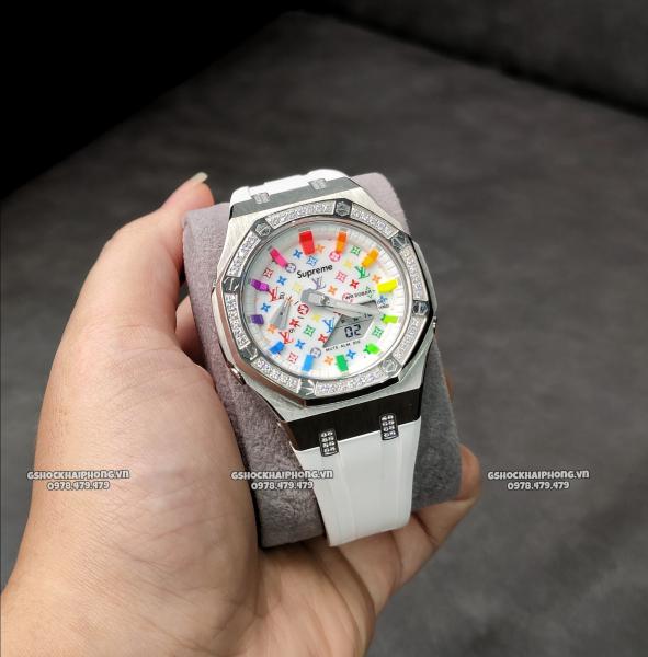 G-SHOCK GA-2100AP - WHITE EDITION LV X SUPREME CZ