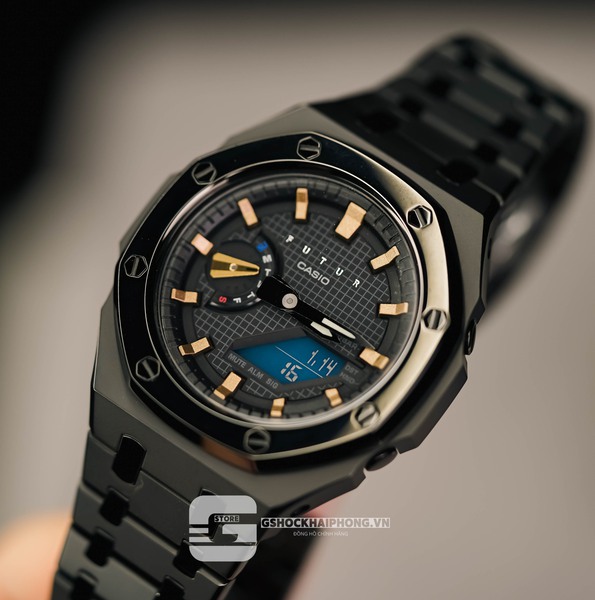 G-SHOCK GA-2100AP - FUTUR ROSE GOLD X BLACK LAYERS