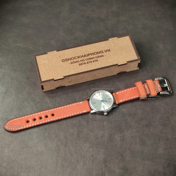 Dây da Bò - Màu Cam - Size 18/20/22/24mm