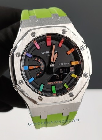 G-SHOCK GA-2100AP - Rainbow Metal Kermit Strap