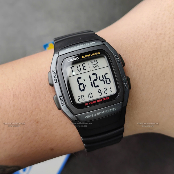 Đồng hồ Nam Chính hãng CASIO W-96H-1B - Pin 10 năm