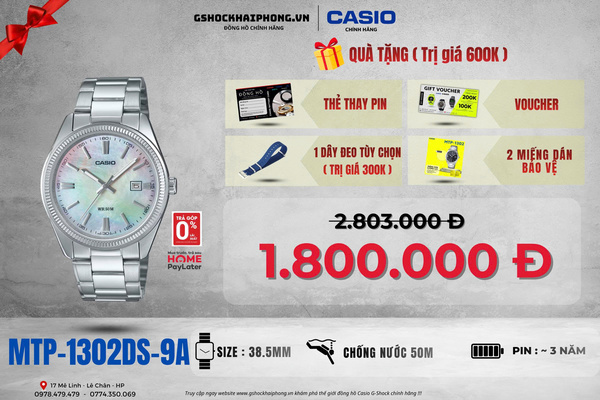 CASIO MTP-1302DS-7A - QUÀ TẶNG TRỊ GIÁ 600K 