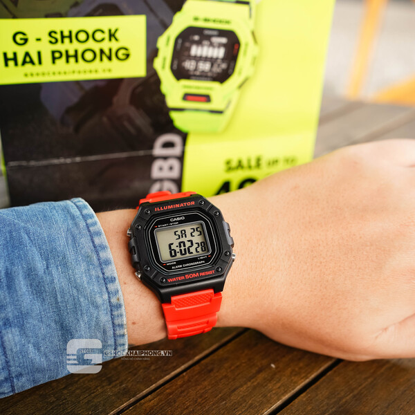 CASIO W-218H-4B - QUÀ TẶNG TRỊ GIÁ 200K