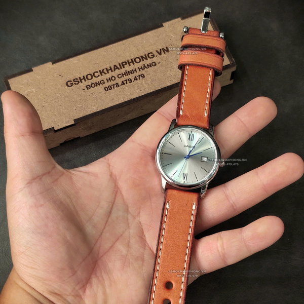 Dây da Bò - Màu Cam - Size 18/20/22/24mm