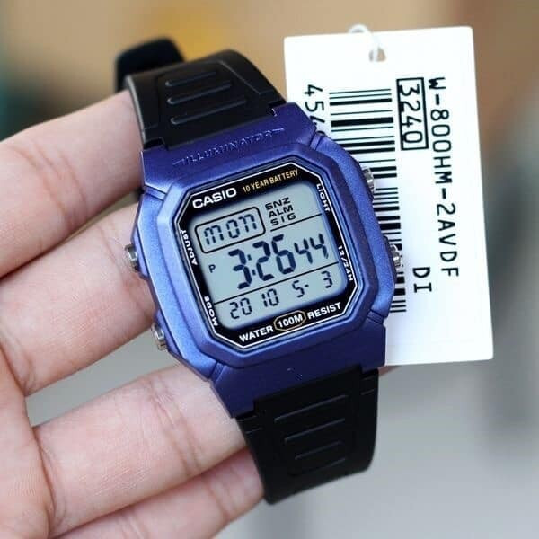 Đồng hồ Nam Chính hãng CASIO W-800HM-2A - Pin 10 năm