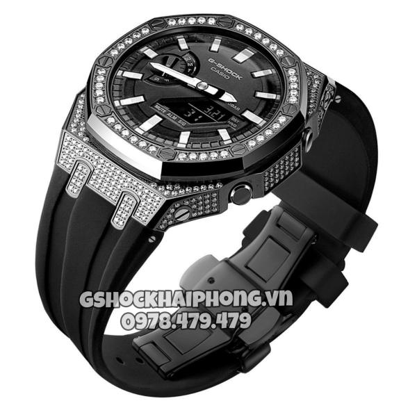 Bộ vỏ Đen nạm phun đá - Dây cao su ( Kích vào sp chọn màu dây ) 