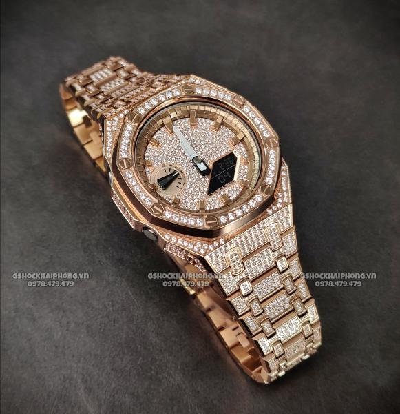 G-SHOCK GA-2100AP - ROSE GOLD FULL CZ SETTING