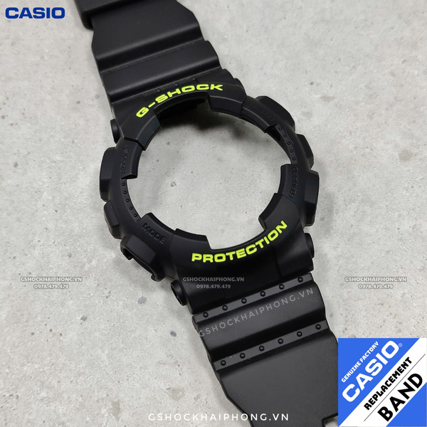 Bộ vỏ GA-100/110/120/140 - Full black chữ xanh lá