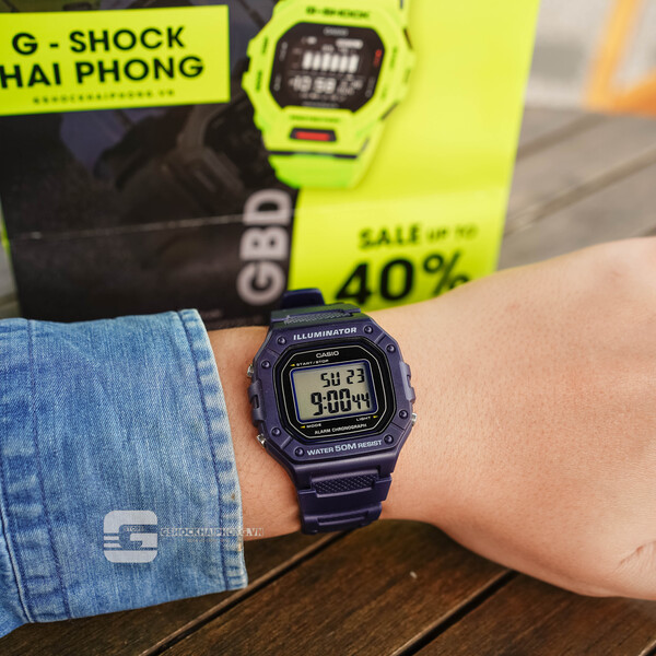 Đồng hồ Nam Chính hãng CASIO W-218H-2A - Pin 10 năm