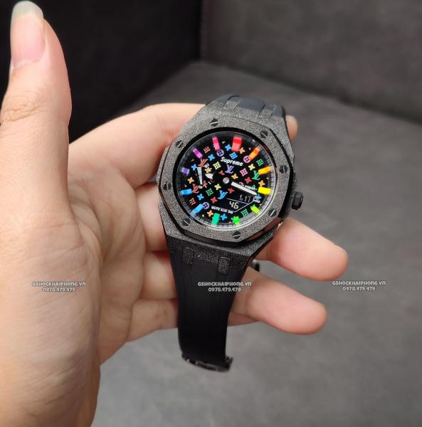 G-SHOCK GA-2100AP - HYPER BLACKFROST X LV X SUPREME  G-SHOCK GA-2100AP - HYPER BLACKFROST X LV X SUPREME