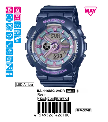 CASIO G-SHOCK-BA-110MC-2A